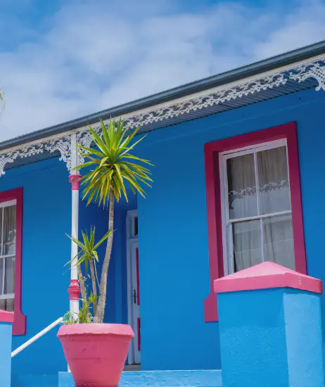 blue house